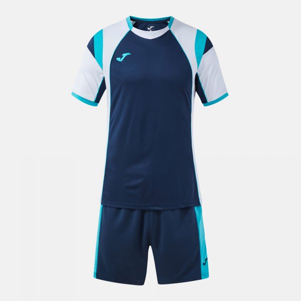 Proliga szett sötét tengerészkék fluo türkiz
